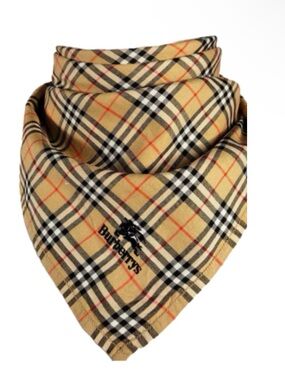 Burberry Beige and Red Plaid Handkerchief
